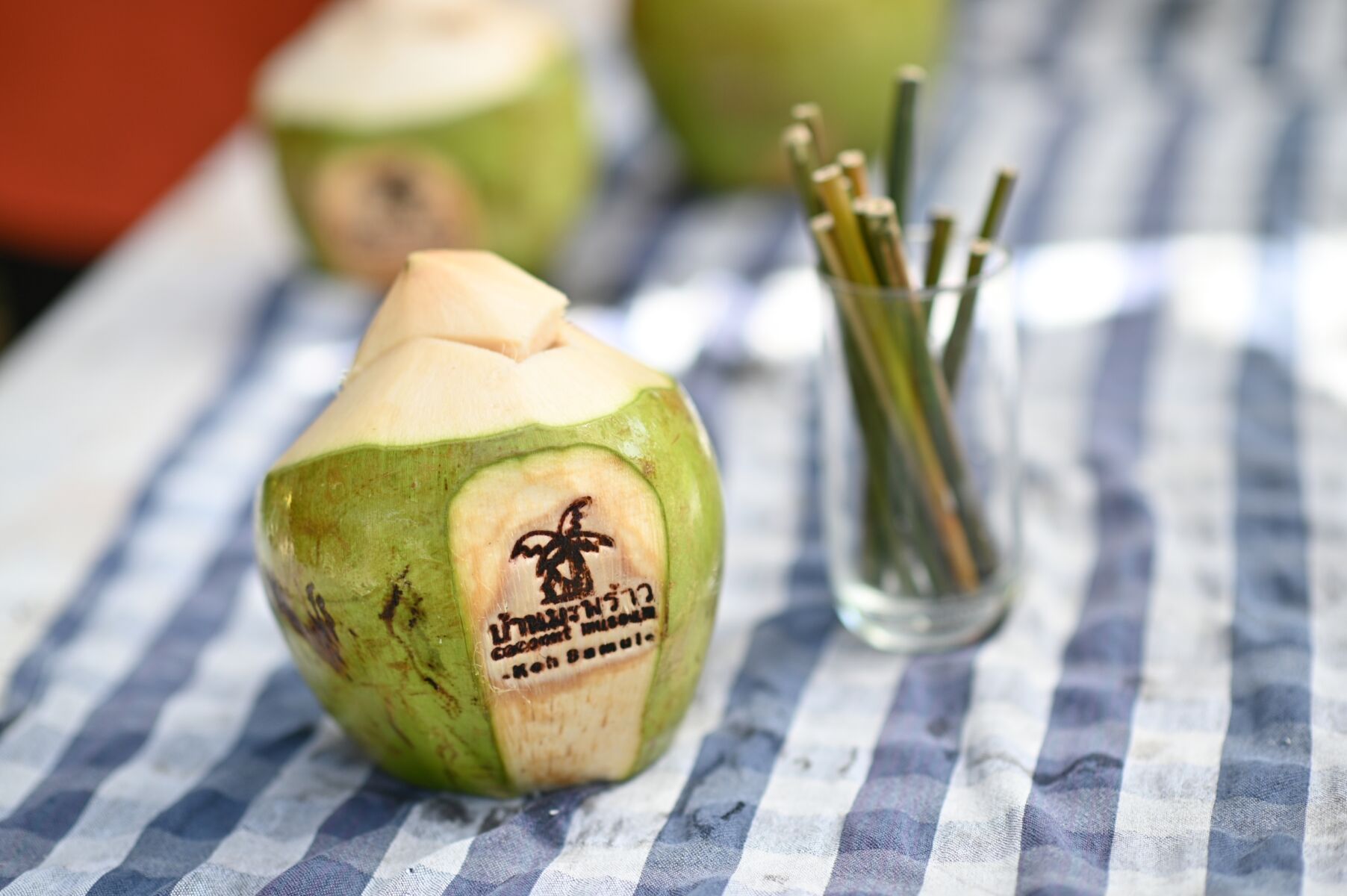 Fresh coconut juiced at The Coconut Museum